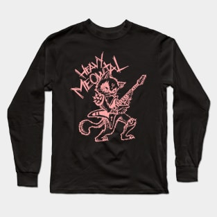 Heavy Metal Cats Gift Clothing Guitar Playing Cat Gothic Long Sleeve T-Shirt